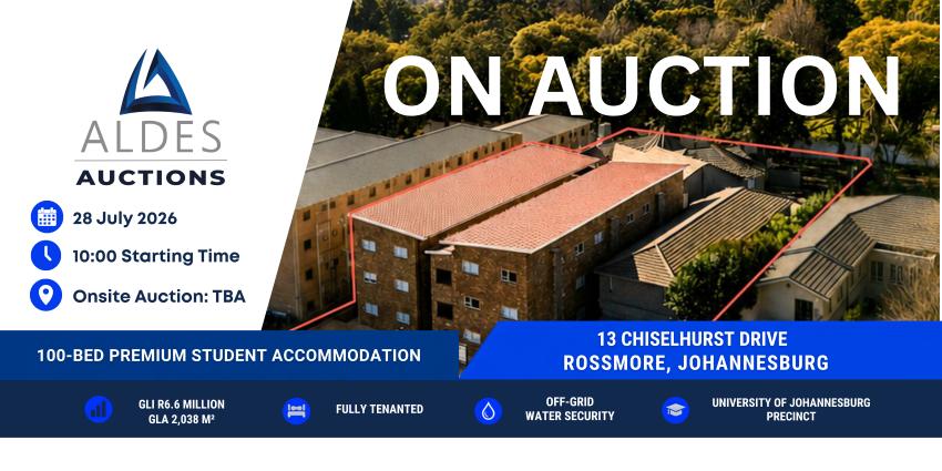 ON AUCTION - 100 Bed Student Accomodation near University of Jhb
