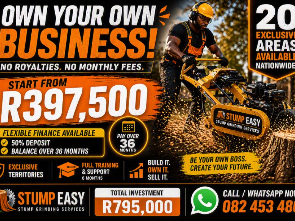 Turn-key, country-wide stump grinding and stump removal opportunity