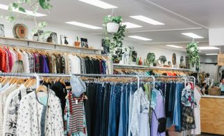 Clothing and accessory store in a farming town