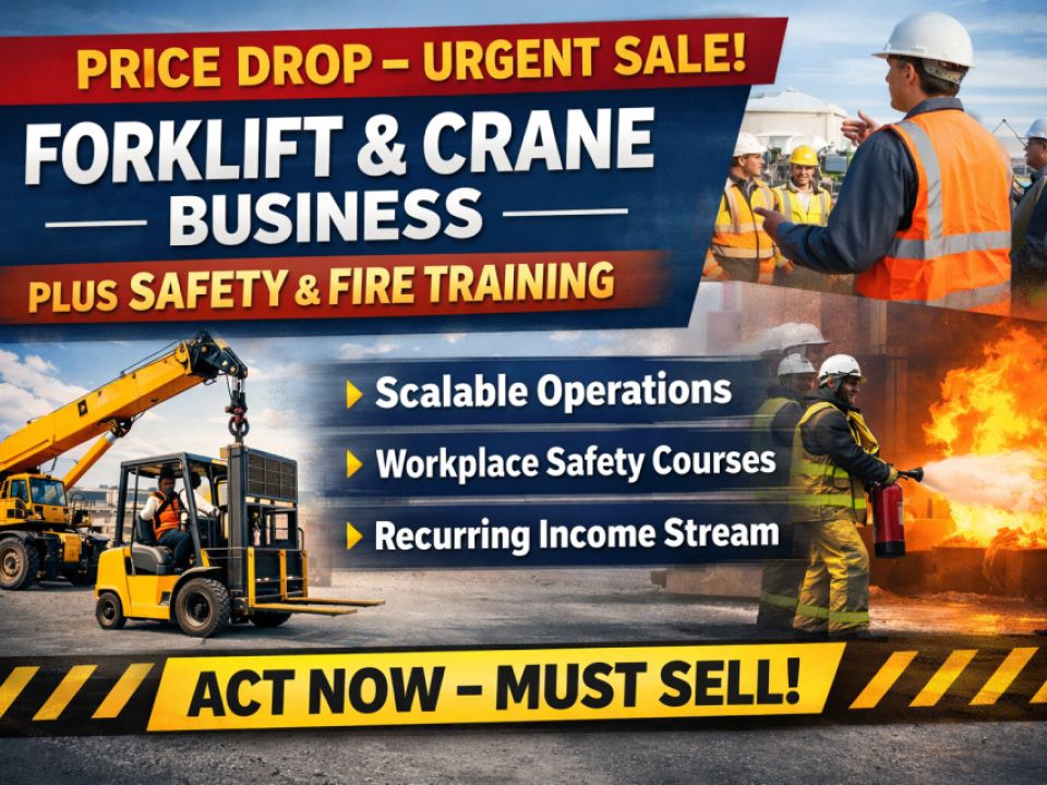 	Price Reduced for Urgent Sale – Profitable Accredited OHS Training Business with Established Client
