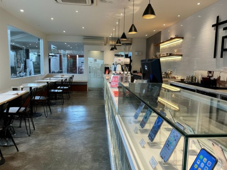 Exciting Portuguese cafe combined with device care shop located in Johannesburg