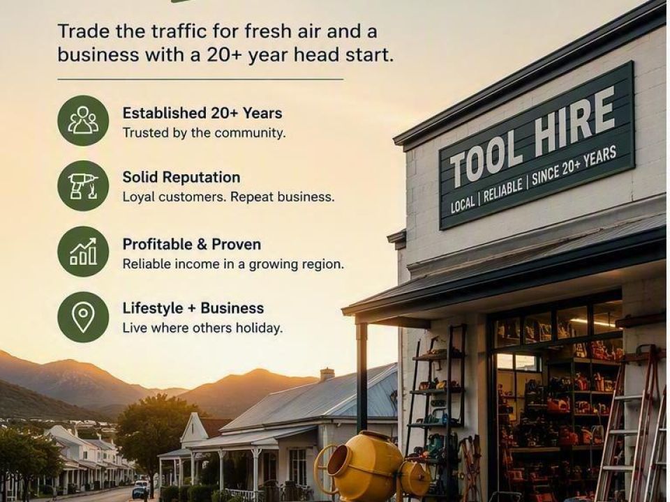 Lifestyle Business in the Cape Winelands Langeberg - Simple to run - Tool Hire
