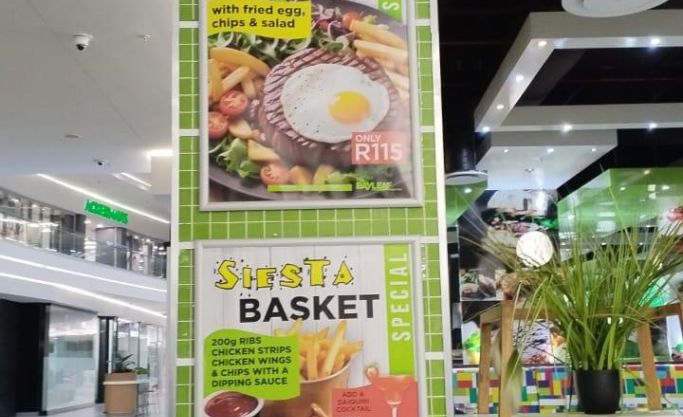Bistro in large Port Elizabeth Mall